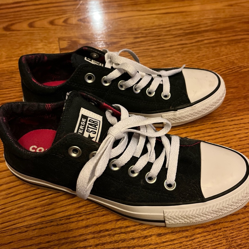 Converse Womens CT All Star Madison Low 561741F Black/Pink Shoes Sneaker Sz 7